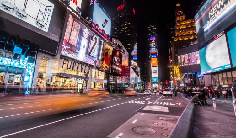 timelapse photography of New York Times Square